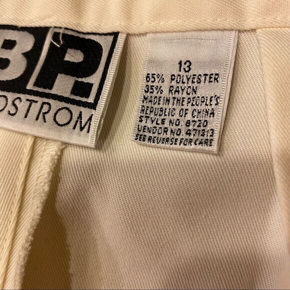 Nordstrom BP TALL SILKY Slacks Pants Cream Pro Career Pockets HighRise 13 TALL - Picture 9 of 12